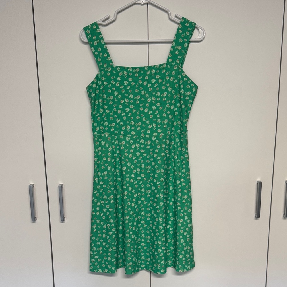 SO Green Floral Mini Dress